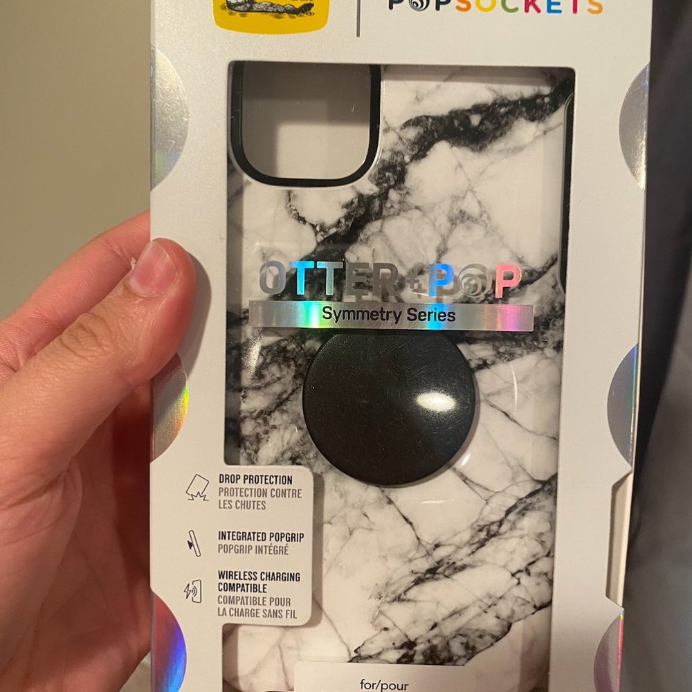 11 Pro Max Otterbox Iphone Case - Marble w/Popsocket